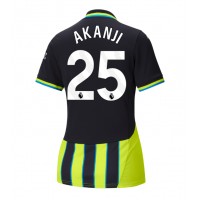 Camiseta Manchester City Manuel Akanji #25 Segunda Equipación Replica 2024-25 para mujer mangas cortas